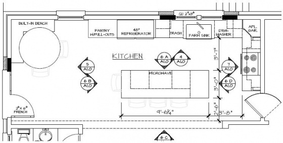 Overhead view of the Kitchen Plan