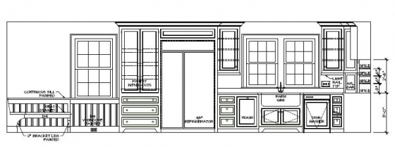 Vertical Blueprints for Kitchen Layout