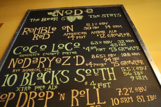 List of Noda Brewery Beers, including Rample Red, Coco Loco, Noda Ryez'd, 10 Blocks