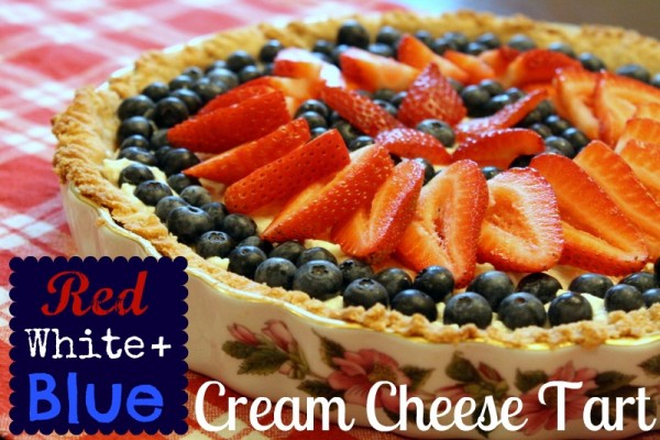 Red, White, and Blue Cream Cheese Tart