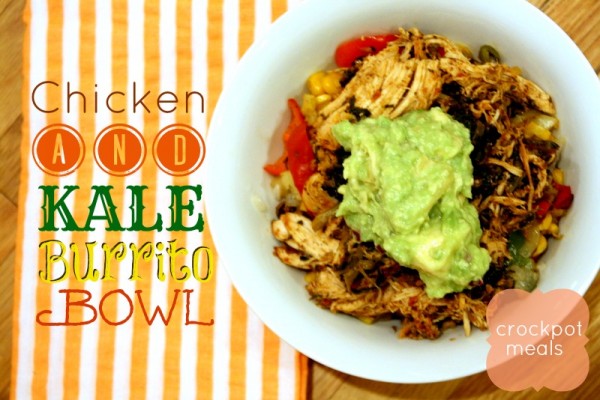 Crockpot Chicken and Kale Burrito Bowl