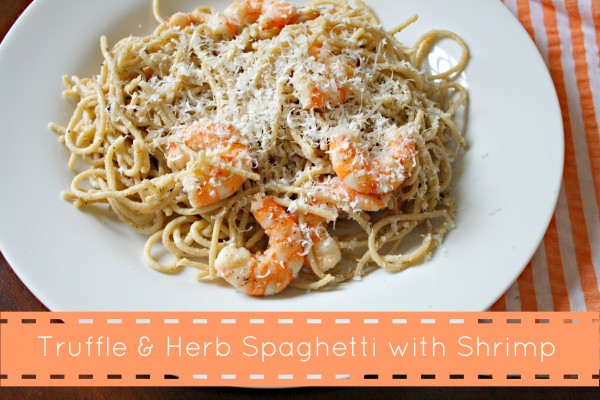 Truffle & Herb Spaghetti with Shrimp