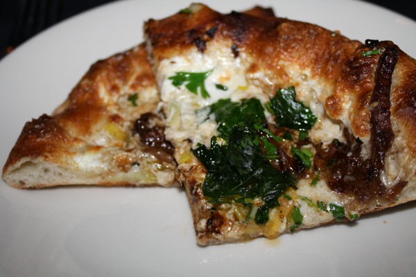 Black & White Pizza Paired at Wolfgang Puck Pizza Kitchen