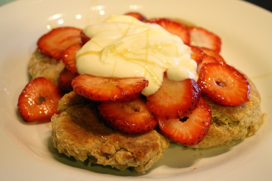 Strawberries, Biscuits, Cream and Shortcake