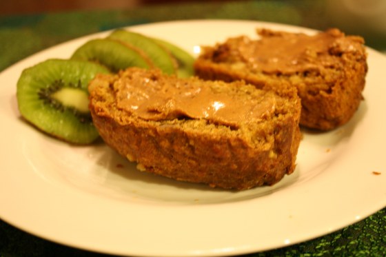 Banana Pumpkin Bread with Peanut Butter