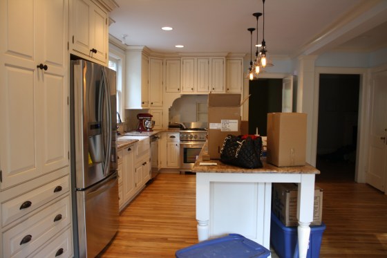 Renovations of Kitchen from Back Door