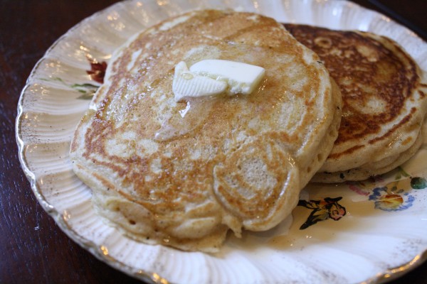 Pancakes Butter and Maple Syrup