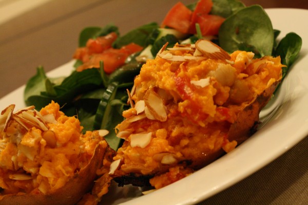 Stuffed Sweet Potato Close Up