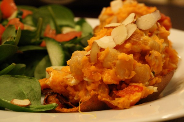 Stuffed Sweet Potato Close Up