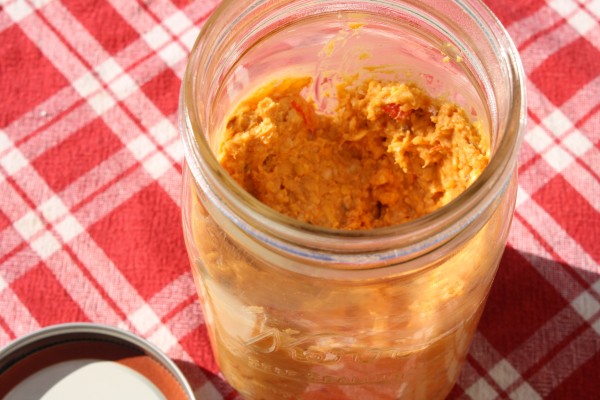 Pimento Cheese in Mason Jar