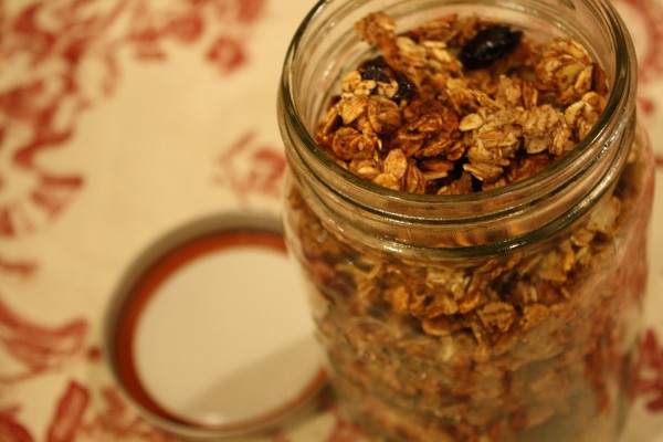 Open Jar of Granola