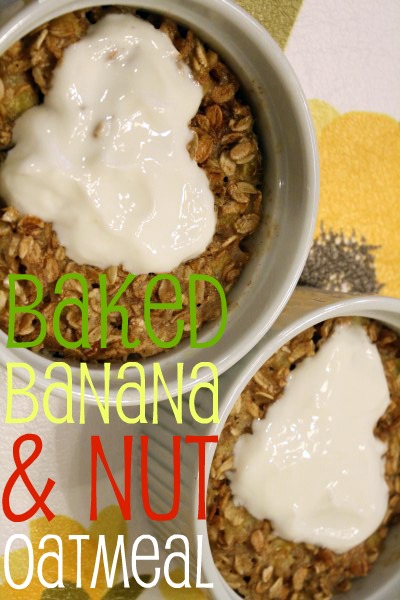 Baked Banana and Nut Oatmeal