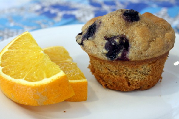 Lightened Up Blueberry Muffins