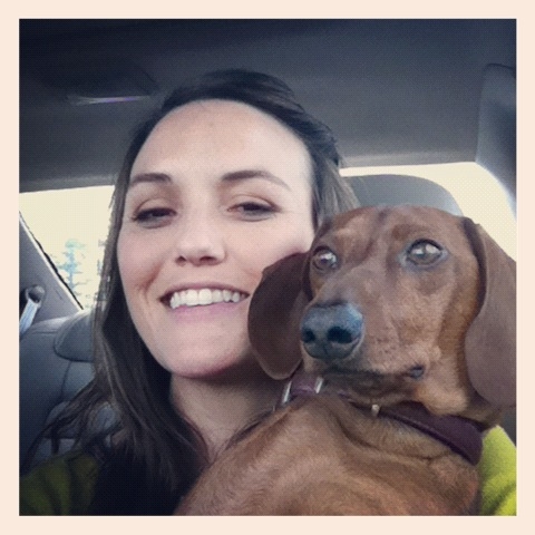 Rascal and I in the car