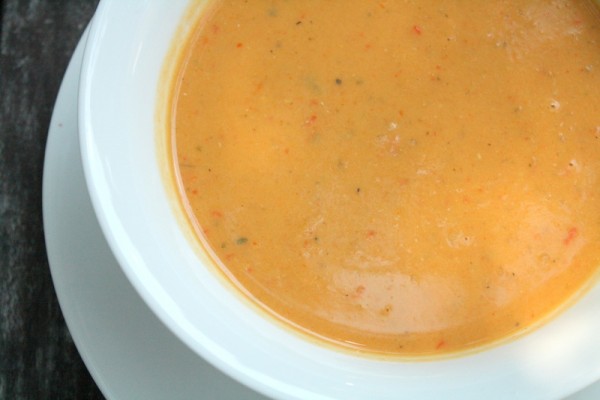 Red Pepper Coconut Lentil Soup