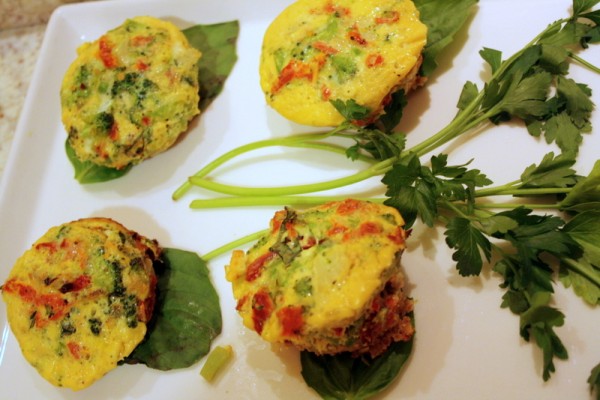 Mini Quiche with Broccoli and Parmesan Cheese