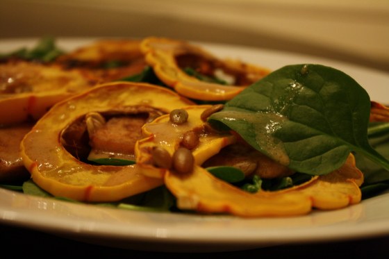 Roasted Squash and Maple Tofu Salad