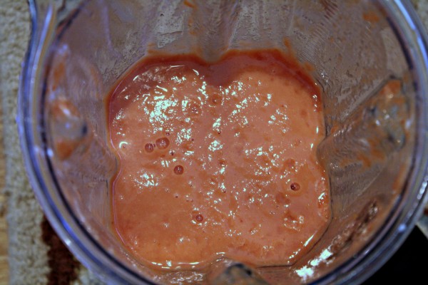 tomato soup in a blender