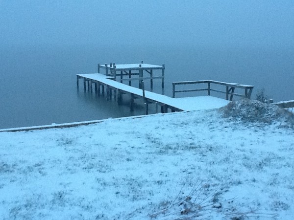 snow on the coast