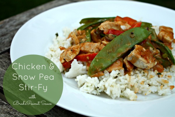 Chicken and Snow Pea Stir-Fry with Brad's Peanut Sauce