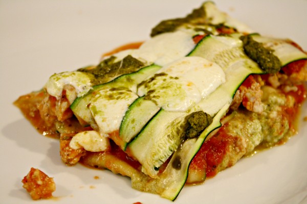 Pesto and Zucchini Lasagna