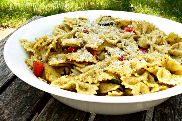 Pesto Pasta Salad with Summer Vegetables