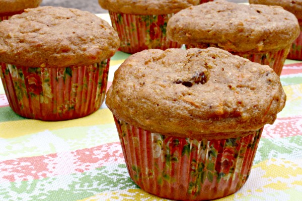 Low Fat Carrot Cake Muffins