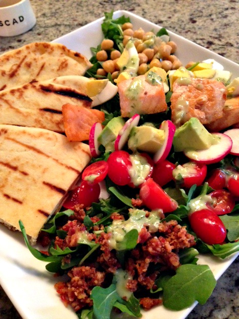 Salmon Cobb Salad at The Gryphon Tea Room