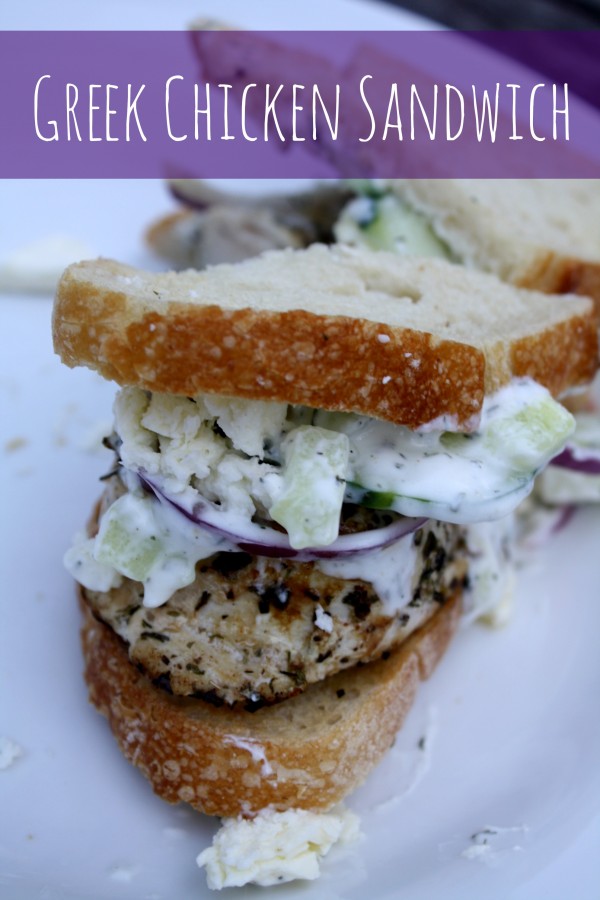 Chicken Sandwich with Tzatziki and Feta